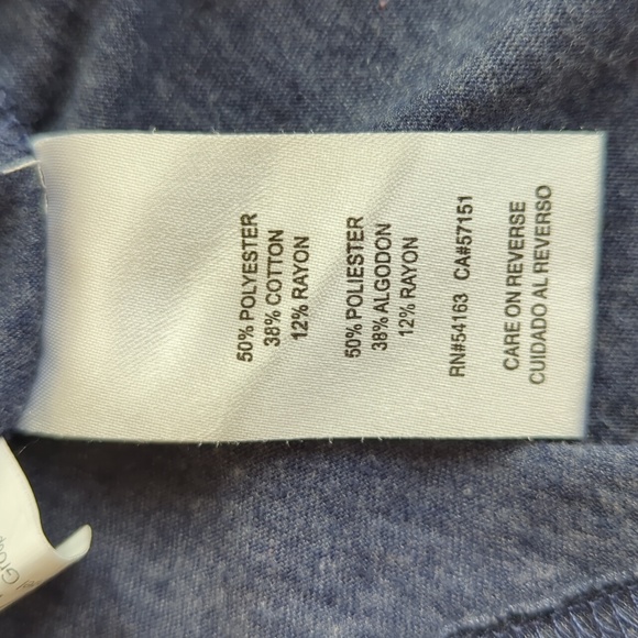 NFL Team Apparet New England Patriots Embellished V Neck Tee Shirt M Blue Red - Picture 4 of 16